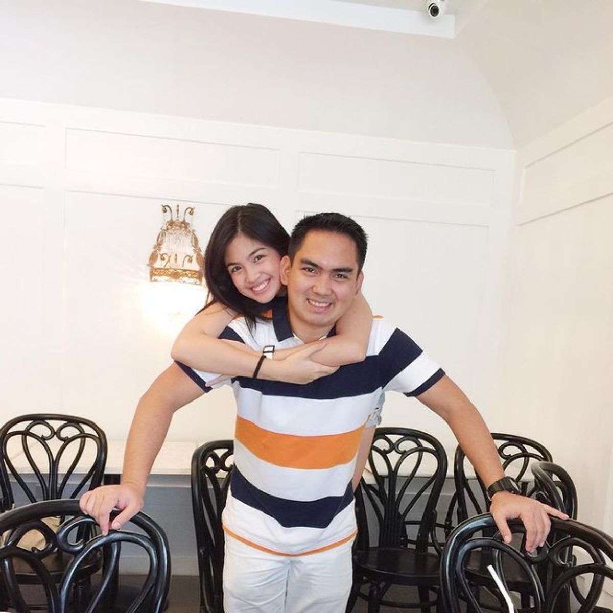 Photo of Heaven Peralejo along with her dad, Myk Manarang. 